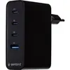 Image de Gembird CHARGER USB 100W 4PORT GAN/TA-UC-PDQC100LCD-01-BK (100 W, 4 ports), Chargeur USB, Noir