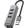 Image de Sitecom AD-1007 USB-A vers Ether +3x Hub USB (USB-A, 4 ports), Station d’accueil + hub USB, Gris