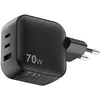 Image de Sitecom 70W GaN Power Delivery Wall Charger (CH-1102) (70 W, 3 ports), Chargeur USB, Noir