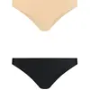 Image de Bye Bra, Soutien-gorge, Invisible Brazilian Nude + Black, Multicolore, (lot de 2, S)