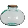 Image de Mica Decorations, Vase, Récipient en verre Olly rond Bouchon liège Décoratif cristal (Ø 29 x 23 cm)