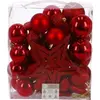 Image de edelman, Décorations de Noël, Décoration d'arbre de Noël rouge 40 pièces