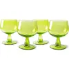 Image de HK Living The Emeralds AGL4473 wijnglas laag à¸ 8,5 cm lime groen 4-delig (AGL4473), Verres à vin, Vert