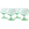 Image de HK Living The Emeralds AGL4475 wijnglas laag à¸ 8,5 cm fern groen 4-delig (AGL4475), Verres à vin, Vert