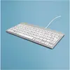 Image de R-Go Tools R-Go Compact Break Clavier Ergonomique Qwerty (Fr) Avec Blanc (Français, Filaire), Clavier, Blanc