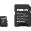Image de Philips Carte MicroSDHC 8 Go Classe 10 UHS-I U1 avec adaptateur (8 Go, microSDHC, U1, UHS-I), Carte mémoire, Noir, Blanc
