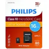 Image de Philips Carte Mémoire Avec Adaptateur Micro Sdhc 16gb Class 10