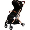 Image de Summer Baby, Poussette, Ding Vivo Wandelwagen - Zwart/Rose - Inklapbare buggy - Inclusief boodschappenmandje en zonnekap