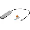 Image de Bluebuilt 4 Ports USB-A / C 3.0 Hub (BBUH4in1) (USB-A, USB-C, 4 ports), Station d’accueil + hub USB, Noir