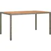 Image de vidaXL, Table de jardin + table de balcon, Gartentisch (150 x 90 x 75 cm)