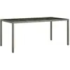 Image de vidaXL, Table de jardin + table de balcon, Timéo (190 x 90 x 75 cm)