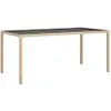 Image de vidaXL, Table de jardin + table de balcon, Timéo (190 x 90 x 75 cm)