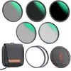 Image de K&F Concept Concept Magnetic Video Kit 77mm CPL + ND8 + ND64 + ND1000 Black Mist (Filtre gris neutre), Filtre photo, Noir