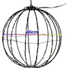 Image de Tector, Décorations de sapin de Noël, Boule métallique pliable, avec 168 leds rgb ø40 cm (5x)