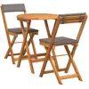 Image de vidaXL, Table de jardin + table de balcon, Garten Essgruppe (60 x 60 x 72 cm)
