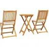 Image de vidaXL, Table de jardin + table de balcon, Rian Round table (55 x 55 x 74 cm)