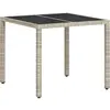 Image de vidaXL, Table de jardin + table de balcon, Fallon (90 x 90 x 75 cm)