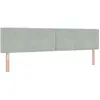 Image de vidaXL, Lit : accessoires, Tête de lit avec boutons en cristal gris clair 200 cm velours (200 x 7 x 88 cm)