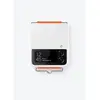 Image de Samsung Couverture en silicone avec sangle (Samsung Galaxy Z Flip4), Coque pour téléphone portable, Blanc, Orange