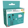 Image de Pack Samsung Ecouteurs filaires USB-C Intra-auriculaires Blanc + Adaptateur secteur 45W Blanc + Câble USB-C vers USB-C 1 m Blanc