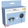 Image de Pack Fnac Ecouteurs intra-auriculaires sans fil True Wireless Samsung Buds4 Pro avec réduction de bruit active Noir + Pad à induction magnétique 25 W