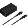 Image de Uniq Ordre unique, réseau. Versa Slim USB-C PD 18W + câble USB-C vers USB-C noir (18 W, 1 portion), Chargeur USB, Noir
