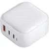 Image de Uniq  ad. siec. Verge Pro 66W Gan USB-C bia y/cloud white (66 W, 3 ports), Chargeur USB, Blanc