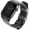 Image de Uniq pasek Linus Apple Watch Series 4/5/6/7/8/SE/SE2/Ultra 42/44/45mm. Airosoft Silicone szary/chalk (42 mm, 44 mm, 45 mm, Matières plastiques, Silicone), Sangles de montre, Gris