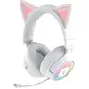 Image de Razer Kraken Kitty V3 Pro (Filaire, Sans fil), Casque gaming, Blanc