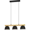 Image de EGLO, Suspension, 43739 SHERBURN E27 Suspension triple 770x200mm Noir Marron (E27)