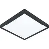 Image de EGLO, Plafonnier, Luminaire LED à monter en saillie Fueva 5 noir 28,5 x 28,5 cm blanc neutre" (2500 lm)
