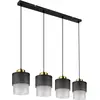 Image de Globo, Suspension, Lampe à Suspendre Métal Noir Mat, 4xe27 (E27)