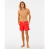 Image de Rip Curl, Hommes, Short de bain, Offset 15" Volley, Rouge, (M)
