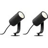 Image de Philips, Éclairage d'extérieur, Hue Lily Starter Pack White and Color prikspot 2-pack (IP65)
