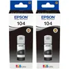 Image de Epson, Cartouche d'impression, 104 bouteilles d'encre Pack Duo noir (CF)