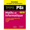 Image de Maths et informatique. PSI. Annales corrigées et commentées. Concours 2021/2022/2023 - Abdellah Bechata
