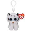 Image de Porte-clés en peluche Ty Beanie Boo's Clip Tundra Le tigre 7 cm