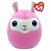Image de Animal en peluche TY Squish a Boos Small Coussin Lana le lama 20 cm Rose