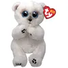 Image de Peluche TY Beanie Bellies Wuzzy l'ours 15 cm Blanc