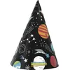 Image de Unique chapeau de fête Outer Space15 cm noir 8 pièces