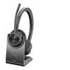 Image de Poly Voyager 4300 UC Series 4320 - Micro-casque - sur-oreille - Bluetooth - sans fil - USB-C - isolation acoustique - certifié Zoom