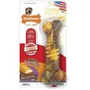 Image de Nylabone Jouet Dentaire À Mâcher Résistant Dura Os Texturisé Goût Buf/Fromage Pour Les Chiens De Taille Moyenne