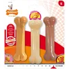 Image de Nylabone Jouet Mâcher Résistant Dura Lot De 3 En Forme D Os Arômes Beurre De Cacahu Te Poulet Et Bacon Pour Les Petits Chiens Jusqu 11kg Chiens Mâchouillage Puissant Extrême