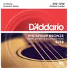Image de Daddario Ej39 Jeu De Cordes Pour Guitare Folk 12 Cordes