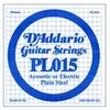 Image de Corde au détail D'addario pour guitare électrique - Acier plein 015