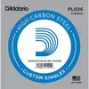 Image de D'Addario PL026, .026 - Corde au détail acier pur   guitare