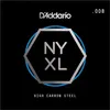 Image de D'Addario NYS008, acier pur, .008 - corde au détail acier pur   guitare électrique ou acoustique