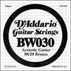 Image de D'Addario Corde Au Détail D'addario Pour Guitare Acoustique 030 80/20 File Bronze - Bw030