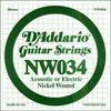 Image de Corde au détail D'addario NW034 - guitare électrique - Filet rond 034