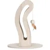 Image de Griffoir Pour Chat - Catit - Pixi Queue De Chat - Avec Balle En Tissu Et Plume - Aspect Chene Naturel